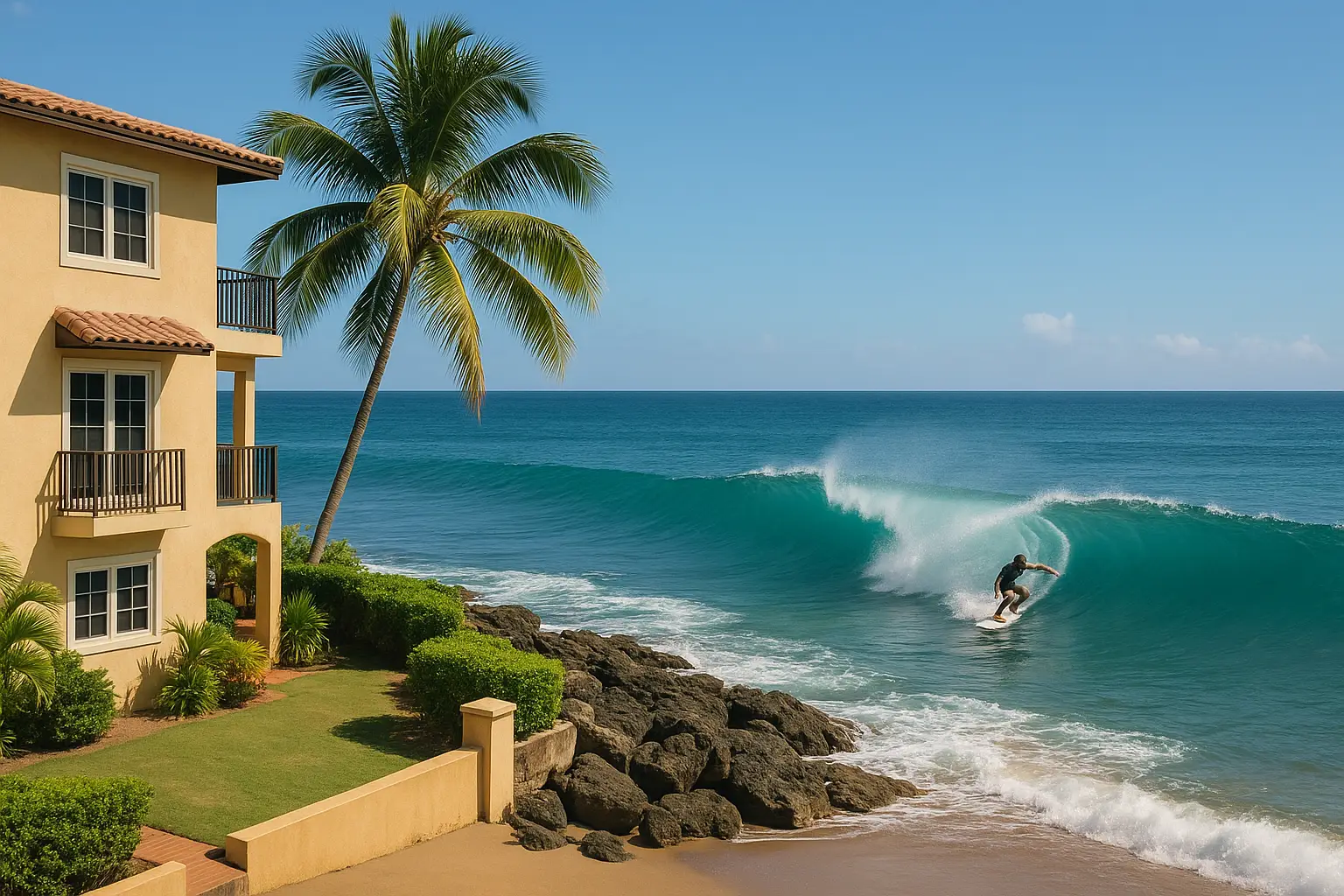 REAL ESTATE RINCÓN, PUERTO RICO CON OLAS SURFING NO TEXT. 1536 BY 1024 PÍXELES